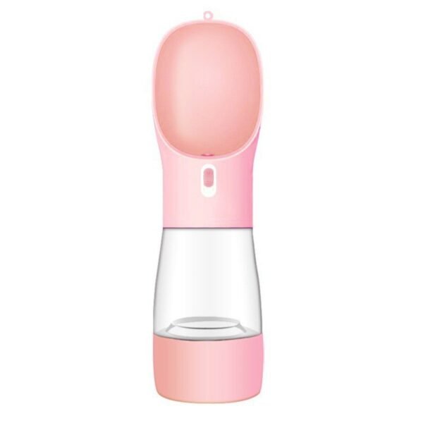 pink portable food and water bottle