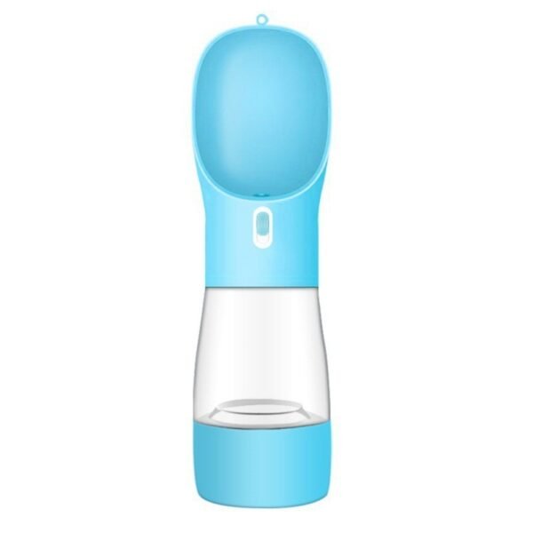 blue portable food and water bottle