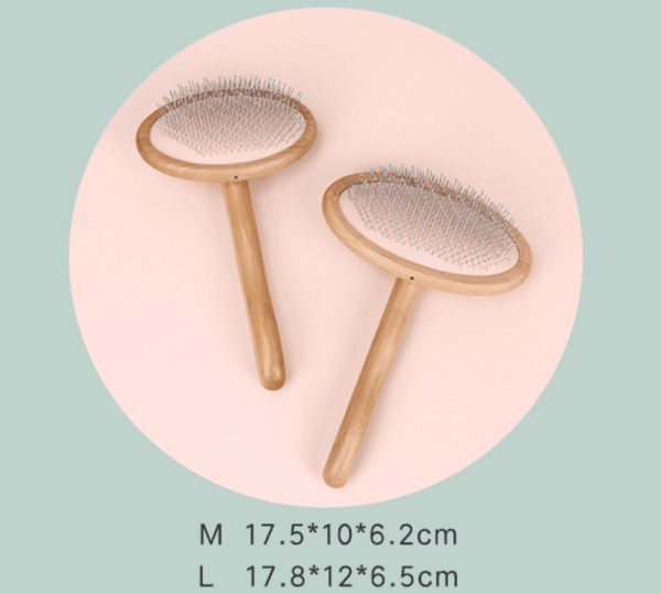 wooden pin brush for dog