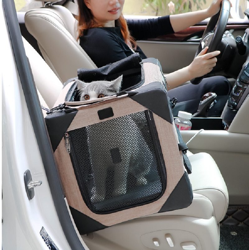 collapsible dog crate for car