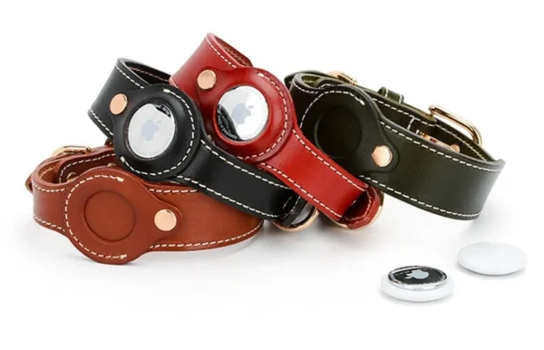 durable dog collar with airtag holder