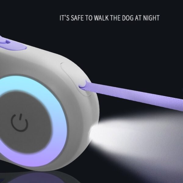 led dog leash retractable