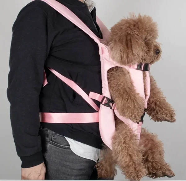 pink puppy carrier front