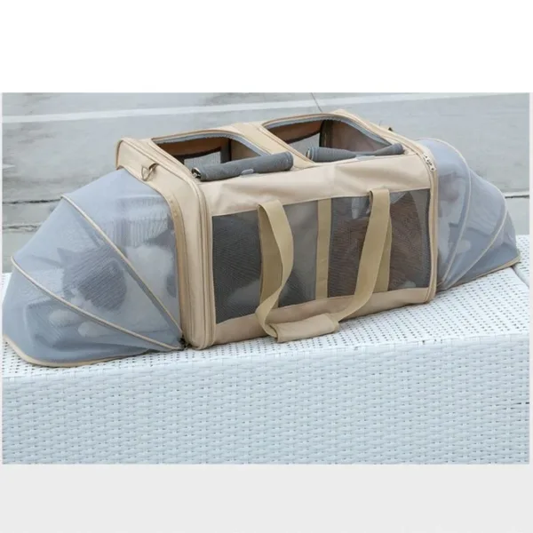 collapsible dual cat carrier