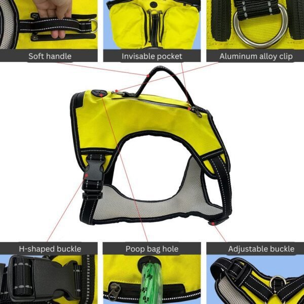 yellow dog vest harness