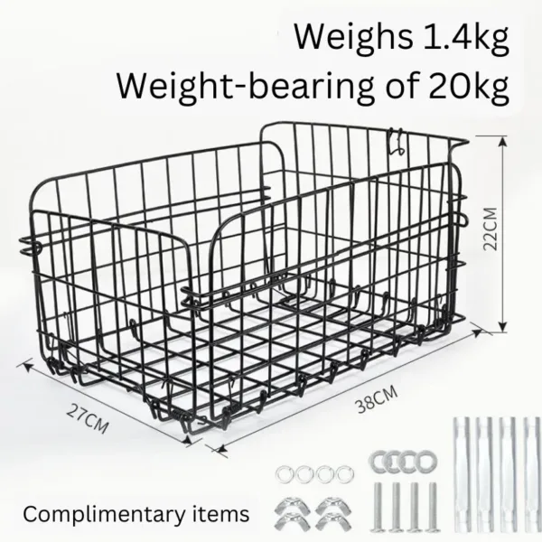 rear bike basket for dog size