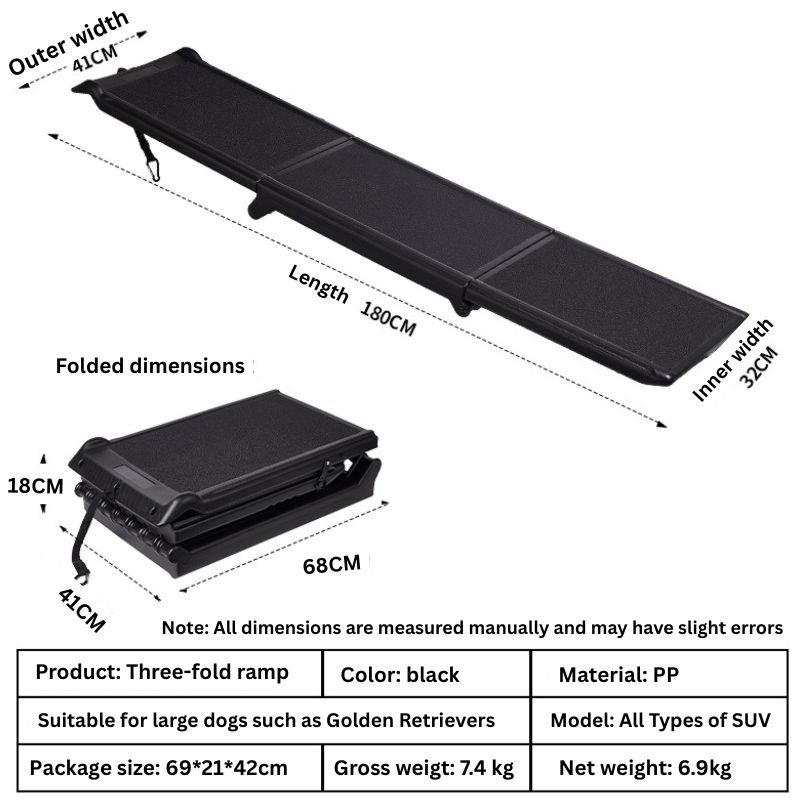 Size of large Dog Ramp for Cars