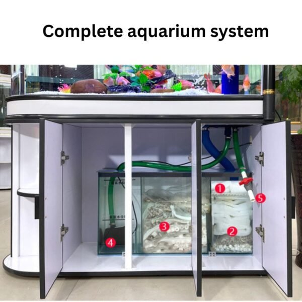 Self cleaning fish tank filtration