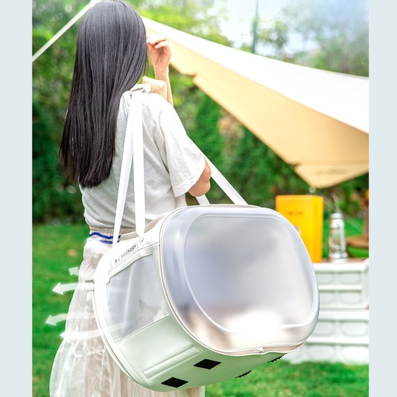 clear pet suitcase