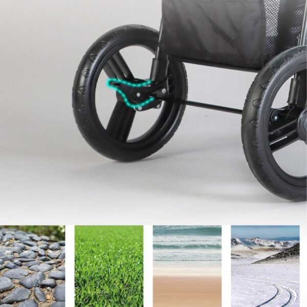 3-Wheel Dog Stroller with Removable Carrier - Image 11