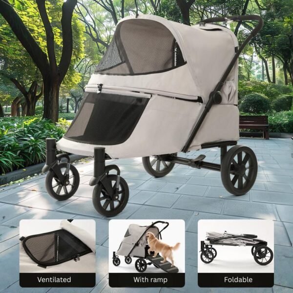 Large Dog Pram with Ramp - Image 4
