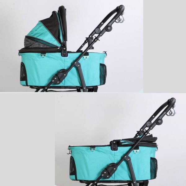 3-Wheel Dog Stroller with Removable Carrier - Image 9