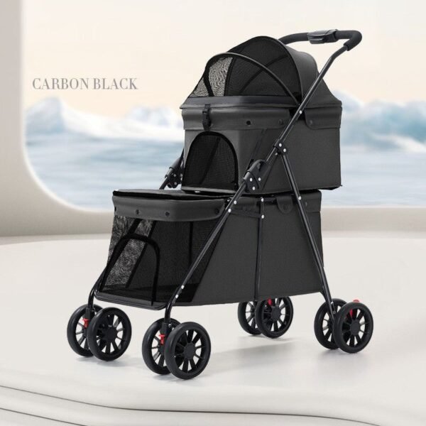 Collapsible Double Pet Stroller - Image 7