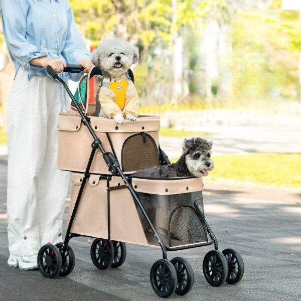luxury double pet stroller